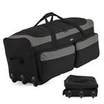 Travelers Club 36" X-Large Expandable Triple Wheeled Rolling Duffel Luggage Black