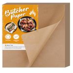 NEBURORA 60Pcs Brown Butcher Paper Sheets No Wax Disposable Butcher Paper Precut Square Wrapping Paper for Smoking Meats, Butcher Paper for Sublimation Heat Press 12 x 12 inch