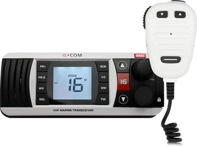 GME GX700W VHF IPX7 Marine Radio, White