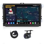 Eonon 9 inch Android 13 Headunit for Volkswagen SEAT Skoda Polo Golf V/VI 6+64GB 4G LTE CarPlay Android Auto WiFi GPS Bluetooth DSP EQ MirrorLink support OBDII Backup Camera Car Radio Stereo VWX6S