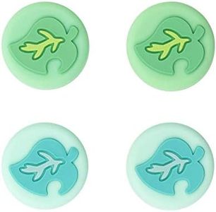 U Core Thumb Grip Caps for Switch and Switch Lite Silicone Joystick Caps - 4 PCS,Green Leaf