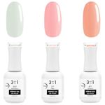 Looky 3-in-1 Gel Nail Polish 3 Pack Summer Whispers #832 Hortensia, #337 Fée, #871 Victoria, Combined Base, Color, Top Coat, Salon Quality Manicure at Home DIY, Easy Application Nail Lacquer Enamel, Quick UV LED Curing, Long Lasting Color, 3 x 15ml (Summer Whispers #832 Hortensia, #337 Fée, #871 Victoria, 45.00 ml (Pack of 1))