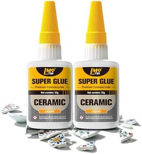 Ceramic Super Glue Liquid, Clear Instant Cyanoacrylate Adhesives for Ceramic Repair Food Safe, All Purpose CA Glue for Shoe Plastic Leather Glass Model Metal Wood Pottery Porcelain Mugs Clay Dishes
