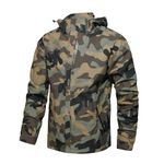 Hikevitang Men's Lightweight Waterproof Rain Jacket,Shell Hooded Outdoor Raincoat Hiking Windbreake jacket