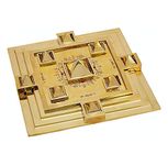 RUDRADIVINE Brass vastu purush Pyramid Yantra Vastu Protection Pyramid Yantra A Complete Vastu Remedy (9x9 inch)