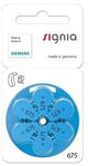 Signia 675no Mercury free Zinc air Hearing Aid battery pack 2(6x2pack=12 batteries) Blue