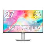 Dell S2722DC USB-C 27 Inch QHD (2560x1440) Monitor, 75Hz, IPS, 4ms, AMD FreeSync, 99% sRGB, Built-in Speakers, USB-C, 2x HDMI, 2x USB, 3 Year Warranty, Silver