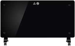 2000W Convector Heater, Ultra-thin Wall-mounted or Freestanding, Black Glass Panel