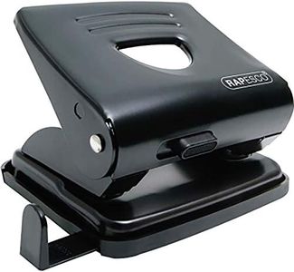 Rapesco 1030 Perforadora Metálica de 2 Agujeros 825, 25 Hojas de Capacidad, Negro