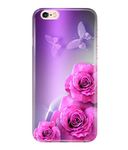 Silence Printed Colorful Rose, Flower, Butterfly, Pink Rose Designer Back Case Cover for Apple iPhone 6 Plus/iPhone 6S Plus (Multicolor)