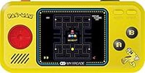 My Arcade Pocket Player Handheld Game Console: 3 Built In Games, Pac-Man, Pac-Panic, Pac-Mania, Collectible, Full Color Display, Speaker, Volume Controls, Headphone Jack, Battery or Micro USB Powered