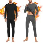 SIMIYA Thermal Underwear Set for Men Soft Fleece Lined Long Johns Base Layer Set Top Bottom Cold Winter