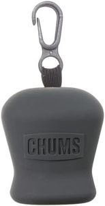 Chums Pouch Microfiber Lens Cloth - Portable Lens & Screen Cleaner Cloth Keychain (Black), Standard (30055)