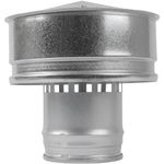 Vent Systems 4" Inch Galvanized Steel Round Roof Vent Cap - All-Season Round Exhaust Protector Cap - Perfect Insulation Roof Vent Cover - Chimney Rain Guard 100 mm