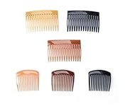 Ruwado 6 Pcs Hair Side Comb with Teeth Multi Size Small Color Curved Plastic French Twist Comb Hair Clip Accessories for Women Girls Long Short Straight Curly Fine Hair