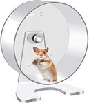 MSYU Hamster Exercise Wheel - 8.7in Silent Running Wheel for Hamsters, Gerbils, Mice and Other Small Pets (Clear)