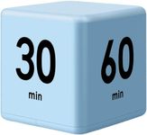 Feilifan Cube Timer, Kitchen Timer Child Timer Exercise Timer Gravity Sensor flip Timer for Time Management and Countdown Settings (15-20-30-60 Minutes, Blue)…