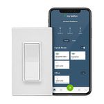 Leviton DW15S-1BZ Decora Smart Wi-Fi 15A Universal LED/Incandescent Switch, No Hub Required, Compatible with Alexa,Google Assistant