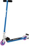 Razor S Spark Sport Kick Scooter - LED Light-Up Wheels, Full-Deck Grip Tape, Spark Bar, Lightweight Aluminum Frame, Foldable, Blue