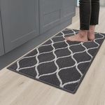 COSY HOMEER Kitchen Mats Rug, 50 x 80cm, Non-Slip Kitchen Floor Mat Machine Washable Kitchen Runner Rug for Kitchen, Entryway, Laundry Room, Grey