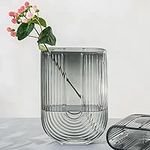 Clear Flower Vase Glass Vase Wide M