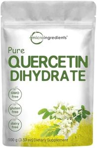 Pure Quercetin Dihydrate Powder, Quercetin 500mg Per Serving, 100 Grams, Most Bioavailable Grade and Filler Free, Powerful Antioxidant Supports Energy, Immune System , No GMOs and Vegan