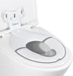 Orzbow Foldable Potty Training Seat, Toddler Toilet Seat for Travel with Suction Cups | Firmly Adhere and Adjustable Length | Fits Most Adult Toilets, Non-Slip with Splash Guard, Easy to Clean, White