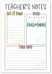 Tiny Expressions Teacher Notepad - Teacher To Do List Note Pad - Stationary Must Haves for Elementary and Middle School - Teacher Appreciation Gifts