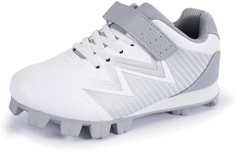 Sooneeya Kid's Low Top Youth Fashion Lightweight Comfortable Turf Softball Shoes Grey Size 5 M US Big Kid