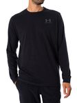 Under Armour Sportstyle Left Chest T-Shirt Long sleeve, Black//Black, X-Large