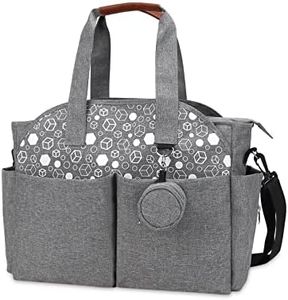 SONARIN Sac à Langer pour Bébé,Sac à Langer Bandoulière Bébé Multifonction Fourre-tout Sac de Maternité Sac à Couches de Voyage avec Sac à Tétine,Grande Capacité pour Maman et Papa(Gris)