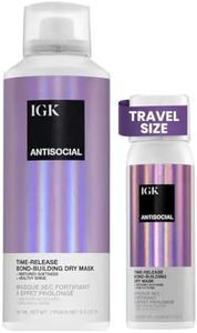 IGK Antisocial Dry Hair Mask, Overnight Bond Repair for Damaged Hair