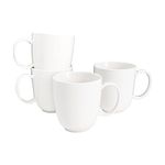 Vikko Coffee Mug, Set of 4 White Porcelain Coffee Mugs, 12 Ounce Cup, Microwave and Dishwasher Safe