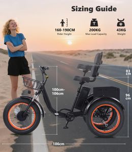 NOMIGO Electric Tricycle – 20x4 Fat Tire, Adult E-Bike