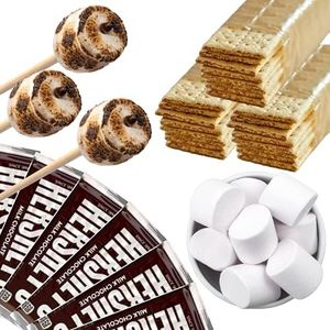 FireStix S'Mores Kit - Makes Up to 24 S'Mores - Includes 30" Roasting Sticks, Chocolate, Graham Crackers, and Marshmallows - Perfect for Camping, Outdoor Fire Pits, Birthday Parties