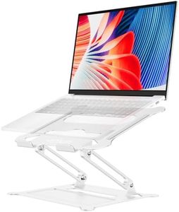 Urmust Laptop Notebook Stand Holder, Ergonomic Adjustable Ultrabook Stand Riser Portable with Mouse Pad Compatible with MacBook Air Pro, Dell, HP, Lenovo Light Weight Aluminum Up to 15.6"(Silver)