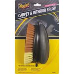 Meguiar's X1000EU Car Cleaning Carpet & Interior Brush. Stiff yellow bristles for stubborn stains. Soft orange bristles for carpets, fabrics & plastics