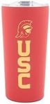 Decorvo Officially Licensed Collegiate Stainless Steel Tumbler - Double Walled Insulated Travel Tumbler with Slide Lid - 18 oz (Southern California Logo - Red)