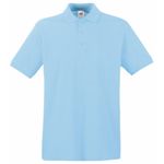 Fruit of The Loom Men's Polo Shirt - Blue - Medium