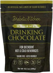 Diabetic Kitchen Gourmet Drinking Chocolate – Sugar Free, Keto Friendly, Low Carb Cocoa Powder Mix w/Prebiotics, No Artificial Sweeteners or Sugar Alcohols - Decadent Hot or Cold Drinks (18 Servings)