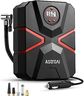 AstroAI Tyre Inflator Air Compressor 12V DC, Car Accessories Digital Tyre Pump 150 PSI, Preset Tyre Pressure & Auto Shutoff, Electric Tyre Pumps for Cars Motorcycles Bikes (Black&Red)