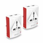 Vimal Crysta 3 Pin Travel Universal Multiplug Adaptor with Indicator (Pack of 2)