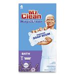 Mr. Clean Magic Eraser Lavender Scent with Febreze, Removes Soap Scum, 4 Pads (Pack of 2)