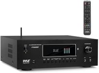 Pyle 1000W Bluetooth Home Theater Receiver - 5.2 Channel Surround Sound Stereo Amplifier System with 4K Ultra HD, 3D Video & Blu-Ray Video Pass-Through Support, HDMI/MP3/USB/AM/FM Radio, Black
