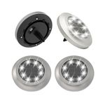 ZFITEI Upgraded Solar Lights Garden，2023 Deck Lights Solar Powered - Solar Ground Lights for Landscape，Walkway，Lawn ， Steps Decks，Pathway Yard Stairs Fences，Garden decor（Bright White ）, 4 pack