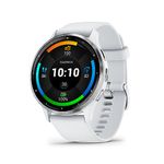 Garmin Venu 3, AMOLED GPS Smartwatch with All-day Advanced Health and Fitness Features, Voice Functionality, Music Storage, Wellness Smartwatch with up to 14 days battery life, Whitestone