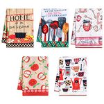 TanYiYi Tea Towels for Holiday Decorative-Kitchen Towel-Microfiber Cleaning Cloth-Super Soft and Absorbent Dish Towels-Funny Gifts-5 Pack-55 x 40 cm (KITCHEN)