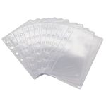 12 Pack A7 Size Clear Sheet Protectors 2.6 x 4.8 Inch Plastic Sleeves Page Protectors Top Loading Paper Protector for 6 Ring Binders, Acid-Free, Archival Safe for Documents and Photos