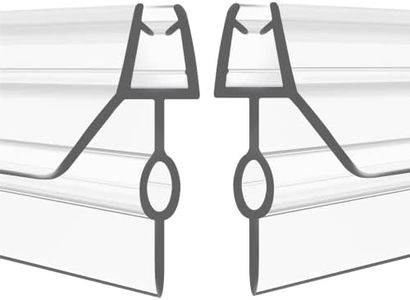 GEZMR 2-Pack Frameless Shower Door Bottom Seal (1/4'' X 39'') Clear Glass Shower Door Seal Strip Shower Door Sweep can Covers up to 22mm Gap - Stop Shower Leaks