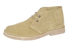 Mens Roamers Suede Ankle Desert Boots Sand 9